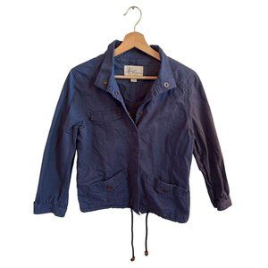 Levi's Blue Jacket Coat Men's Women's Size Medium Snap Closure Drawstring